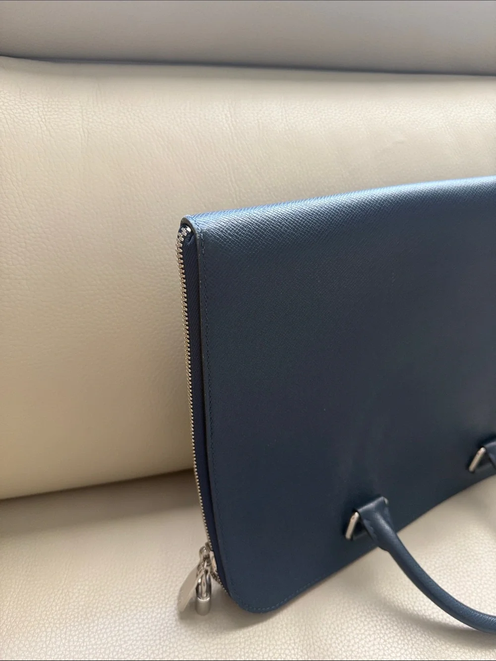 Louis Vuitton Porte Documents Voyage PDV Blue Taiga Leather Briefcase